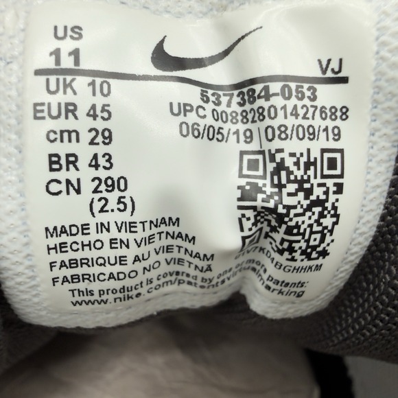 Nike Air Max 90 Black/Wolf Grey 537384-053 Men's Size 11 - Picture 14 of 16